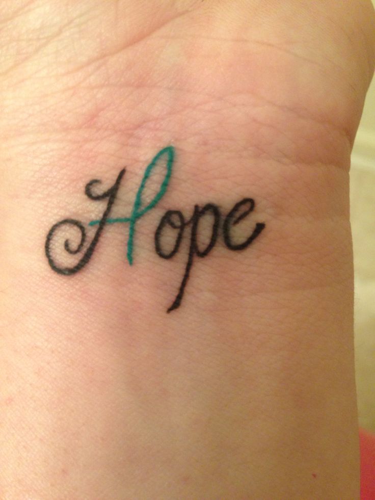 Simple hope tattoo