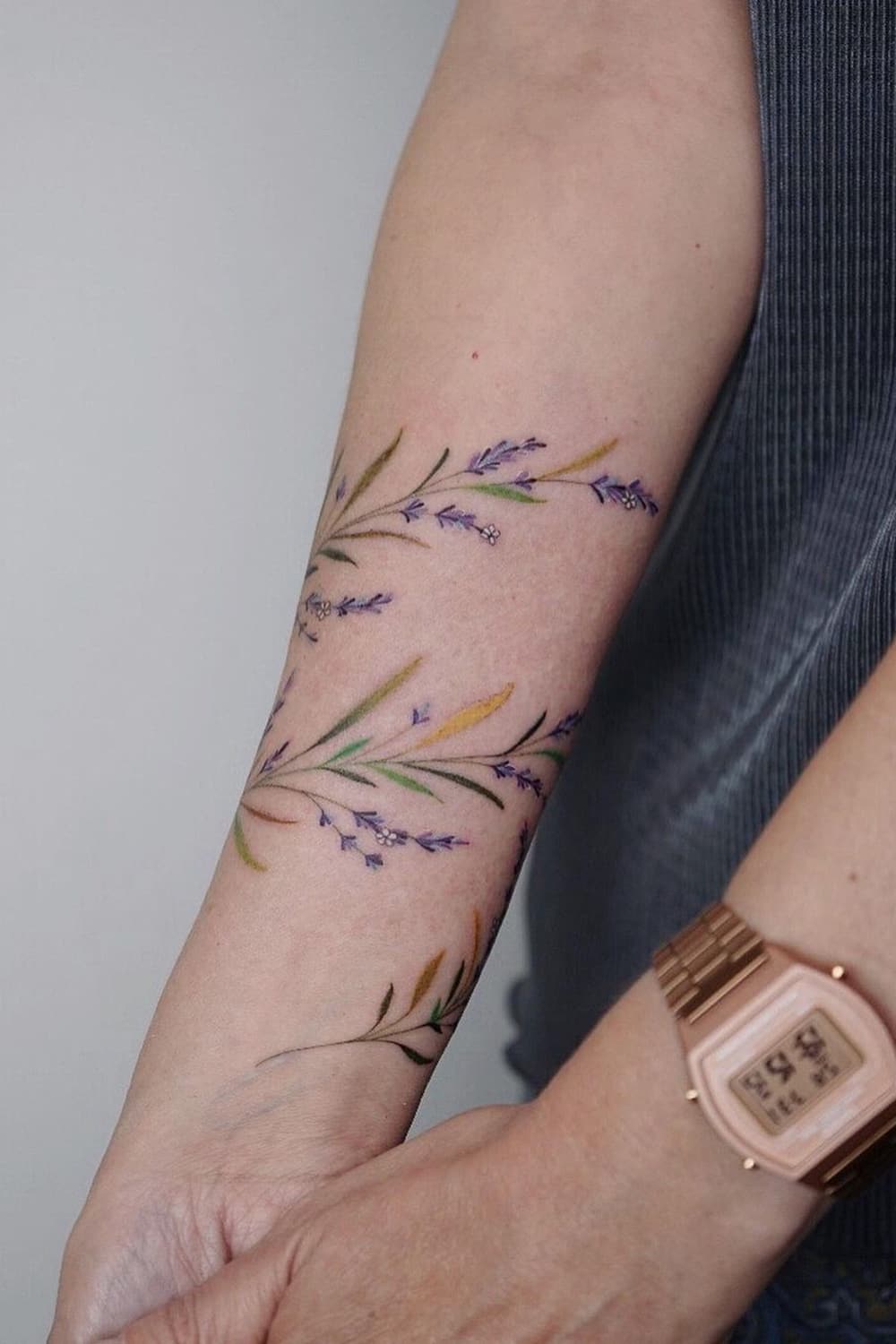 Lavender armband tattoo