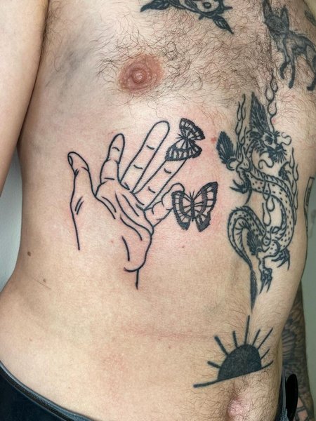 Butterfly Rib Tattoos