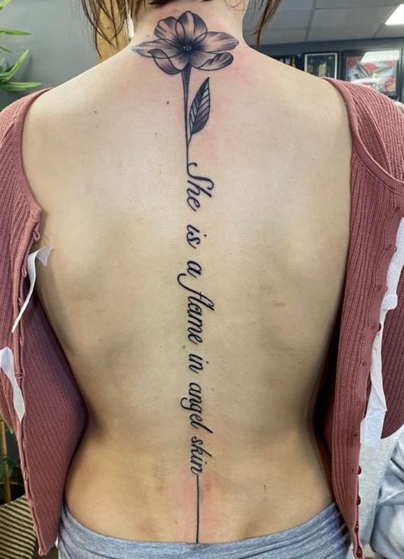 Quote Spine Tattoo