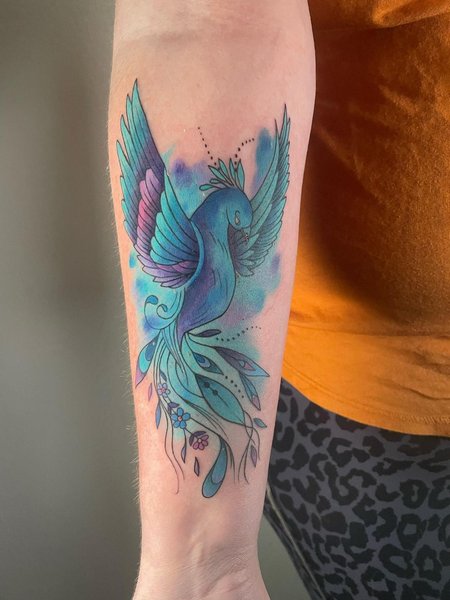 Blue Phoenix Tattoo
