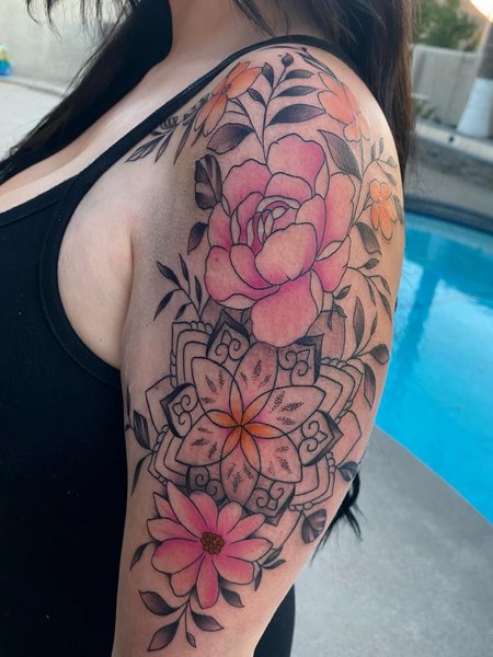 Flower Mandala Tattoo