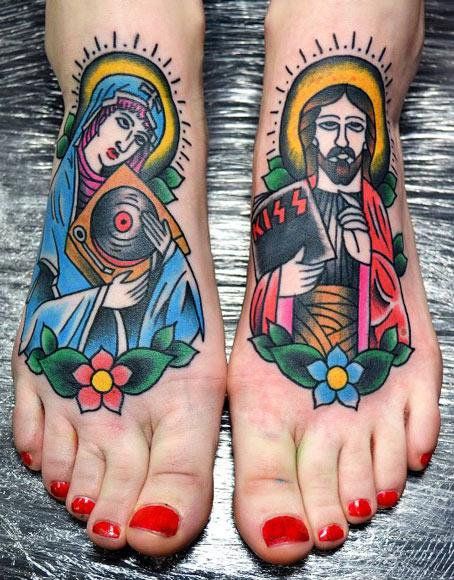 American Traditional Religious Tattoo