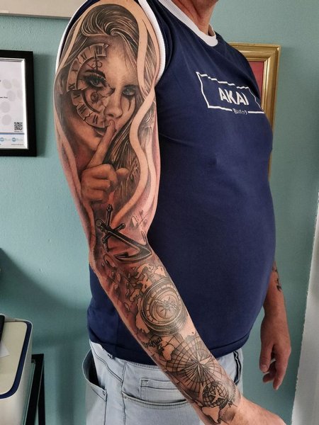 Anchor Sleeve Tattoo