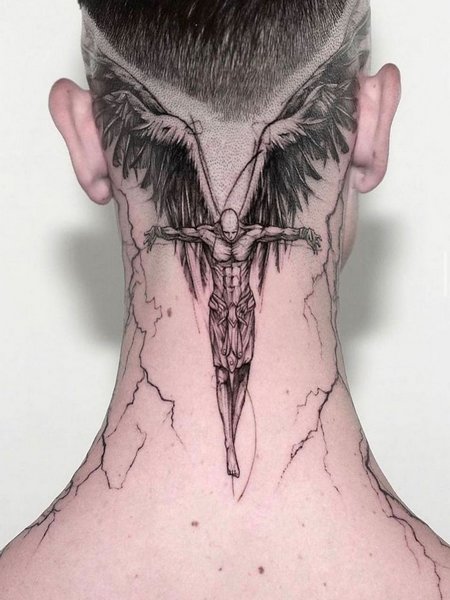 Angel Neck Tattoo