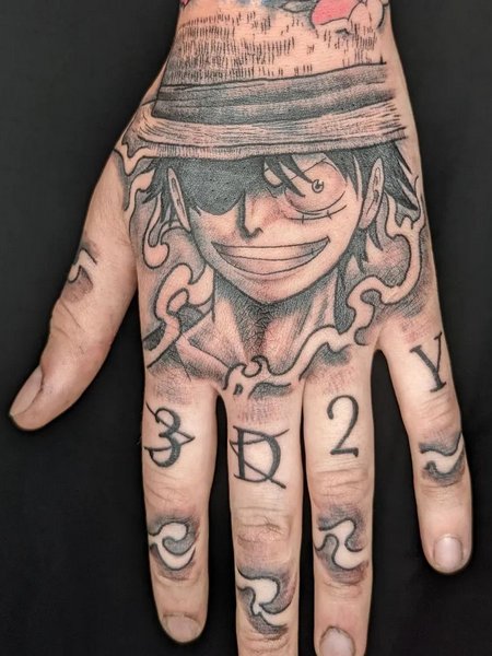 Anime Hand Tattoo