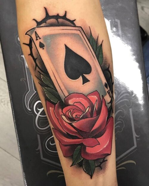 Arm Ace Of Spades Tattoo
