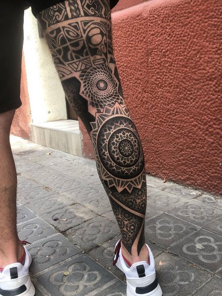 Back Of Leg Tattoo