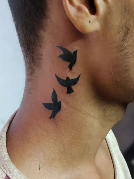 Bird Neck Tattoo