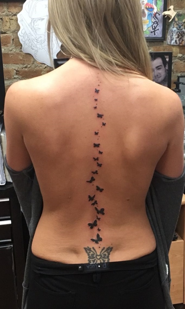 Butterfly Spine Tattoos