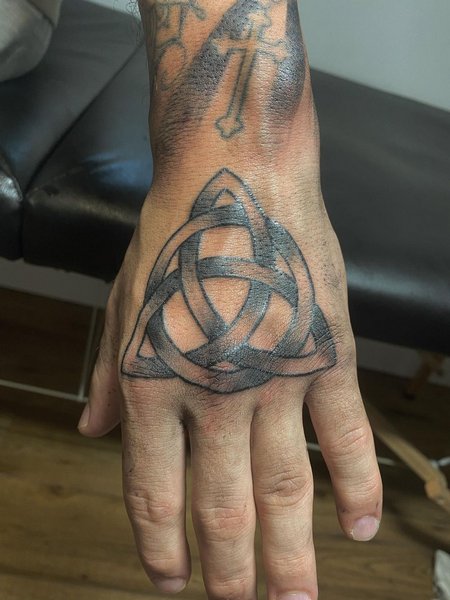 Celtic Knot Hand Tattoo