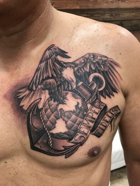 Eagle Globe And Anchor Tattoo
