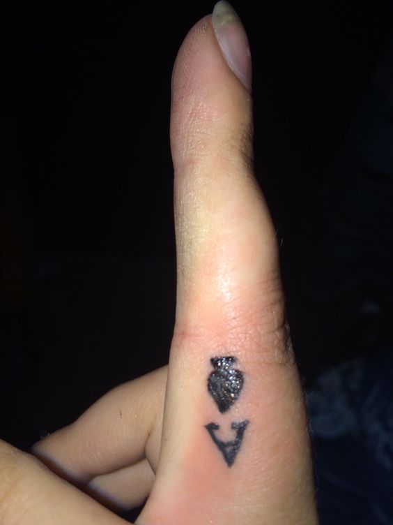 Finger Ace Of Spades Tattoo