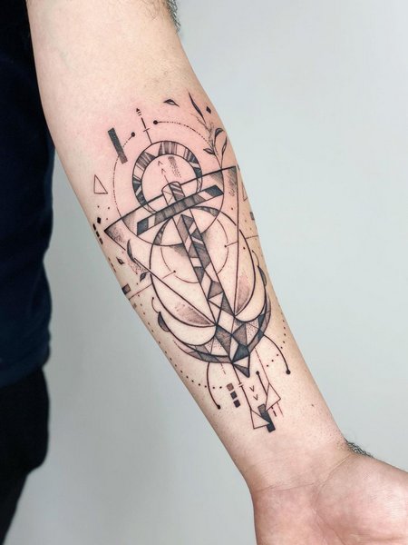 Geometric Anchor Tattoo