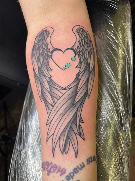 Heart With Angel Wings Tattoo