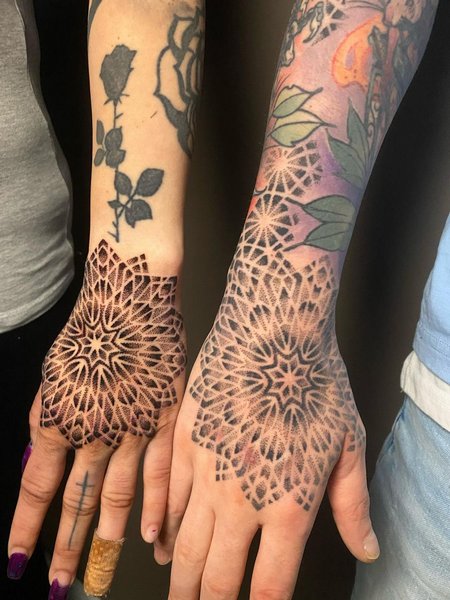 Matching Couple Mandala Tattoo