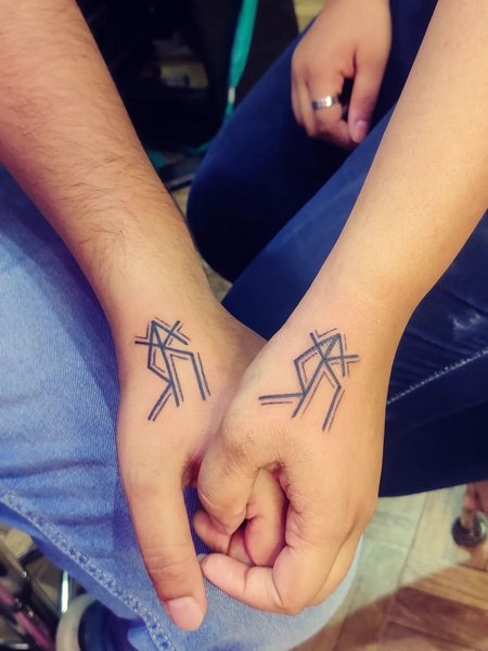 Matching Couple Symbol Tattoo