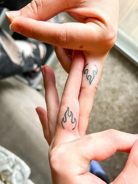 Matching Flame Tattoo