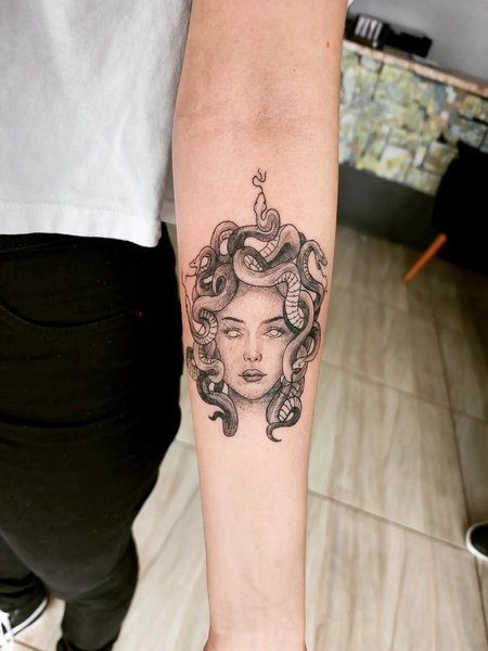 Medusa Forearm Tattoo