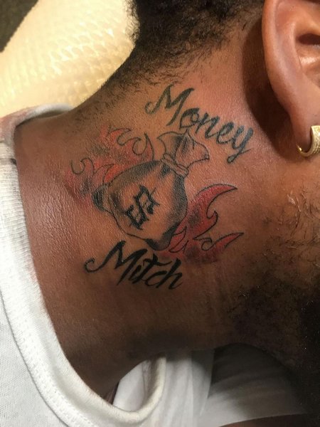 Money Neck Tattoo