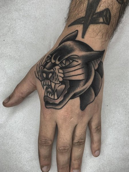 Panther Hand Tattoo