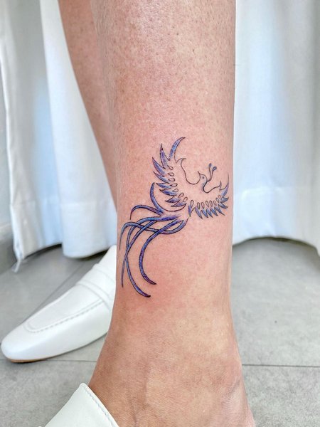 Phoenix Ankle Tattoo