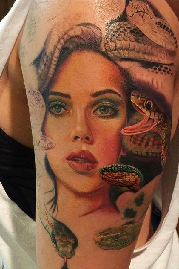 Realistic Medusa Tattoo