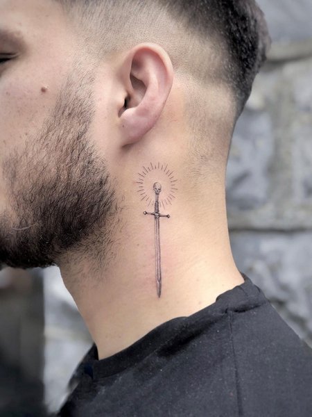 Sword Neck Tattoo