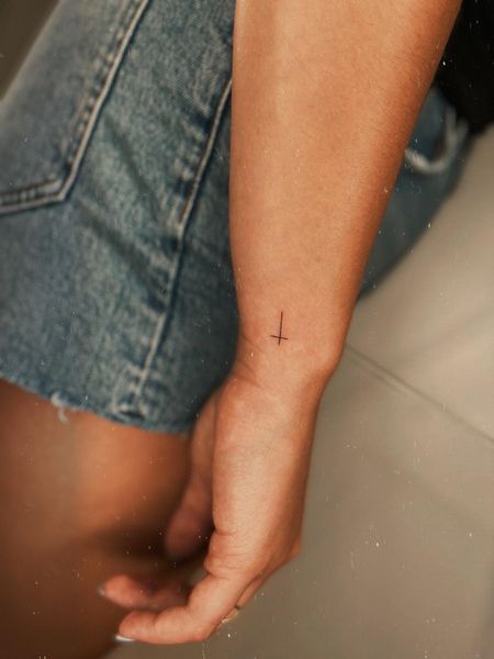 Tiny Cross Tattoo