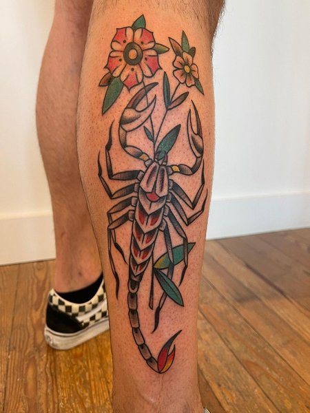 Traditional Leg Tattoo