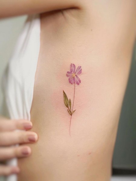 Violet Flower Tattoo