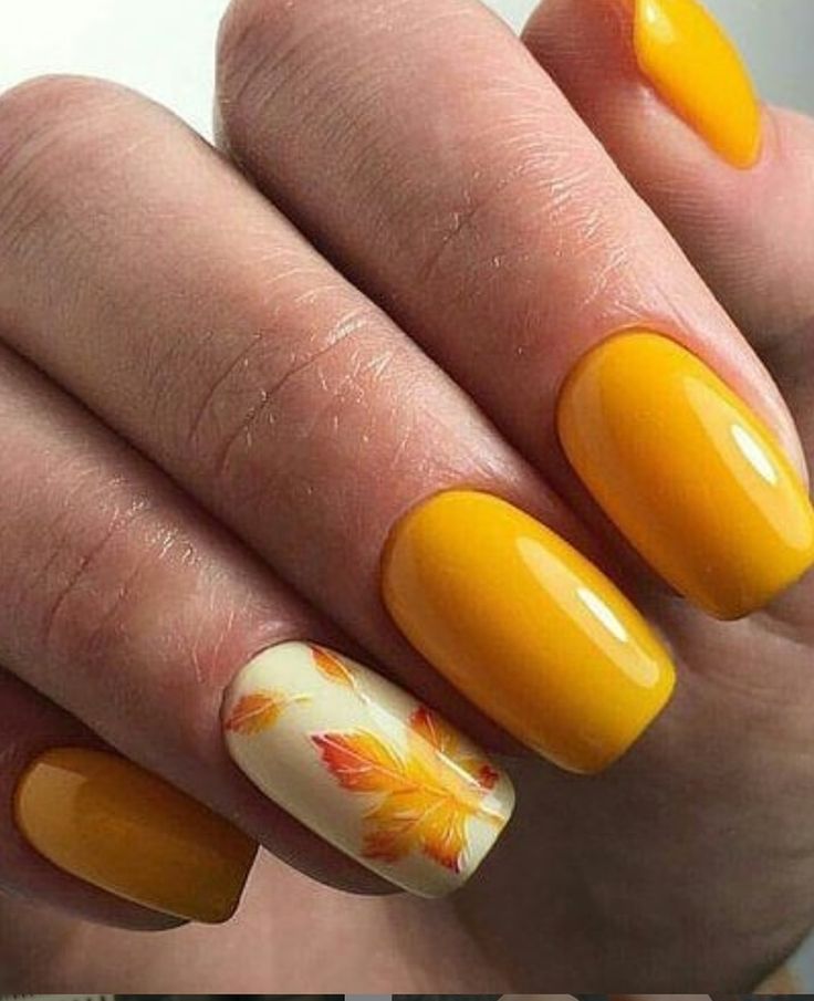 Yellow Fall Nails