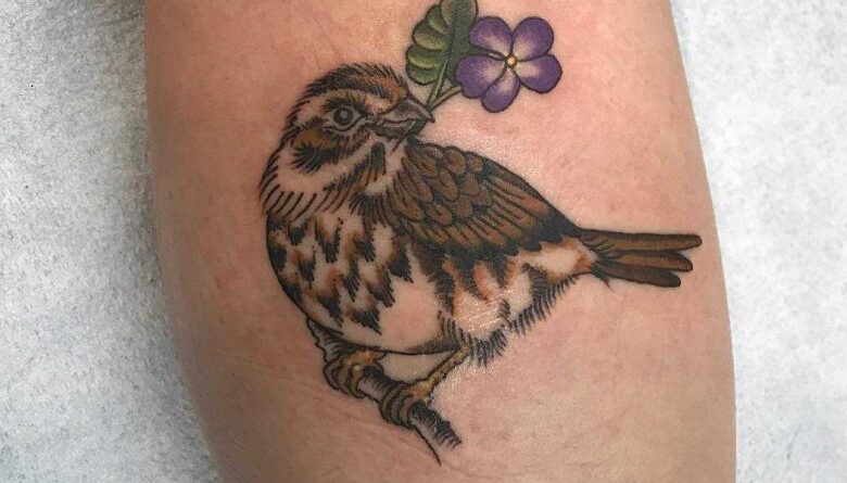 Awesome Sparrow Tattoos