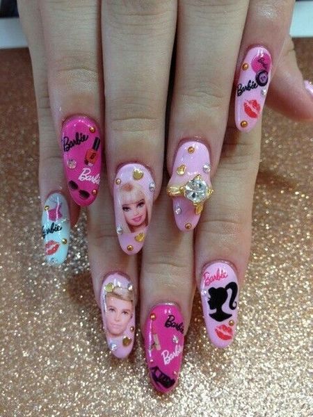 Barbie Pink Nails