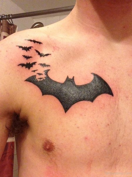 Bat Collarbone Tattoos