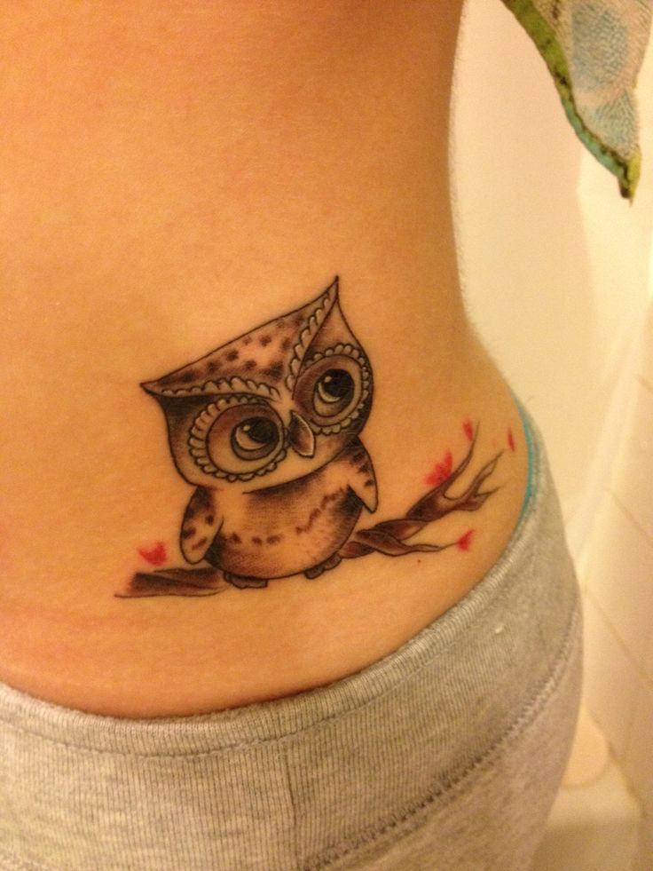 Belly Owl Tattoo
