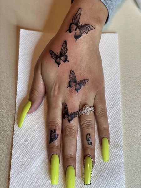 Butterfly Hand Tattoos For Women