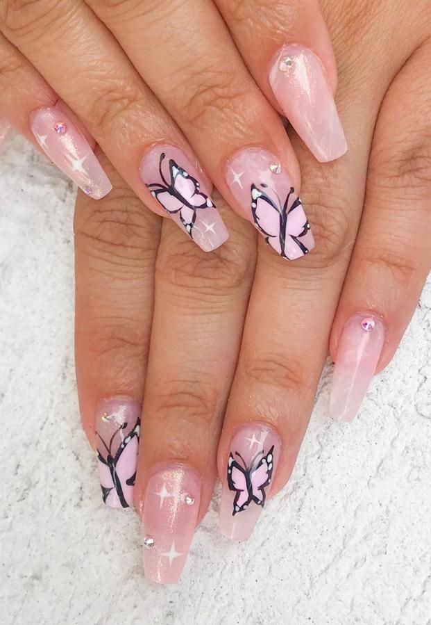 Butterfly Spring Nails