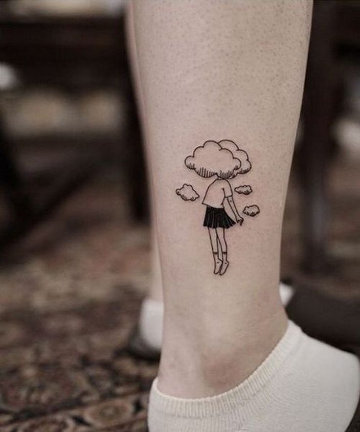 Cloud Ankle Tattoo