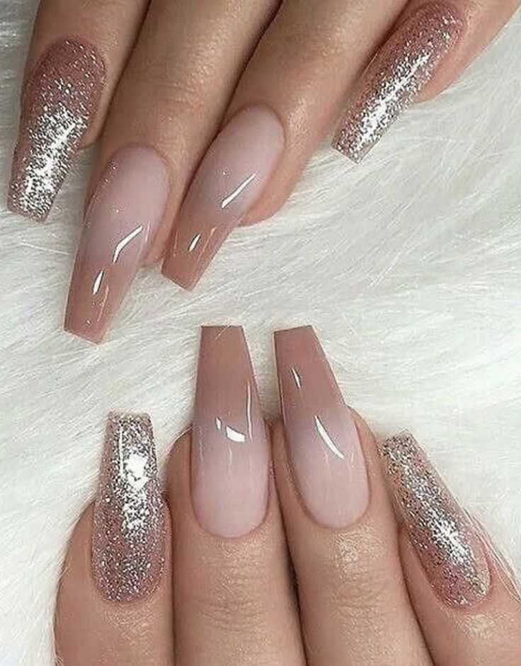 Coffin Ombre Nails