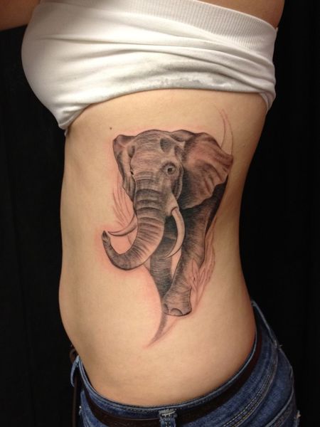 Elephant Rib Tattoo