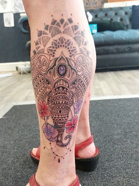 Elephant Tattoo Mandala