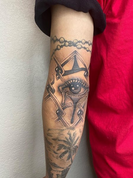 Eye Elbow Tattoo