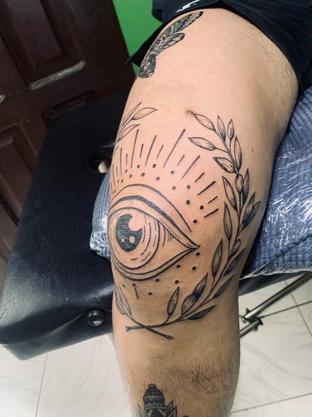 Eye Knee Tattoo