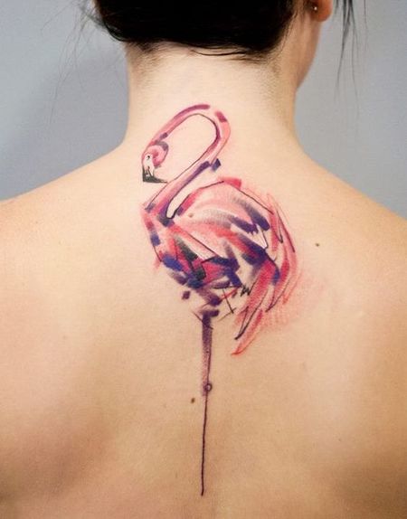 Flamingo Back Tattoos
