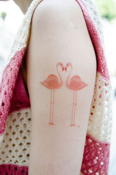 Flamingo Shoulder Tattoos