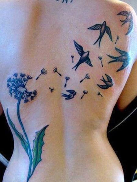 Flock of Swallow Tattoo