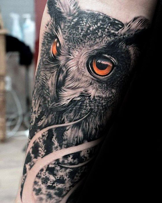 Forearm Owl Tattoo