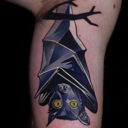 Geometric Bat Tattoos