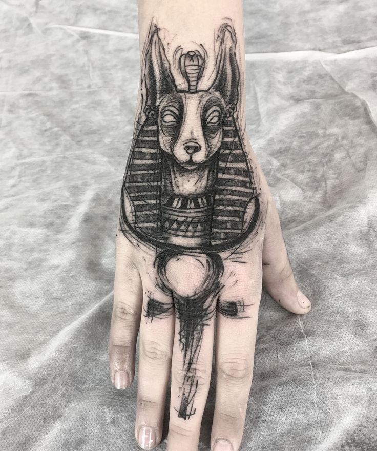 Hand Anubis Tattoo